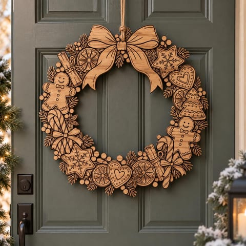 Outdoor Christmas Wreath SVG