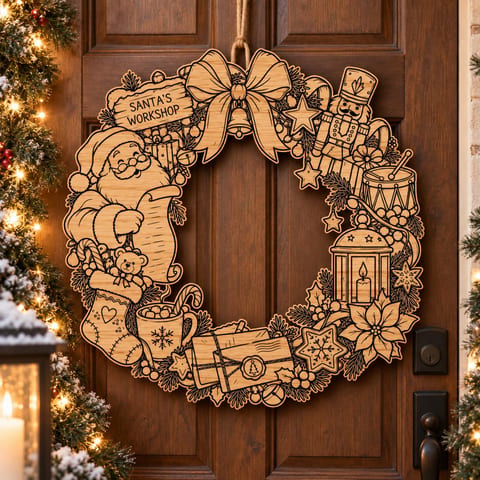 Santa Claus Door Hanger SVG