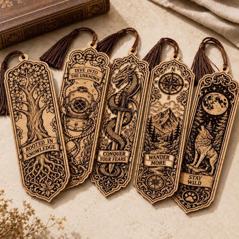Assorted Bookmark SVG Bundle for Laser Engraving