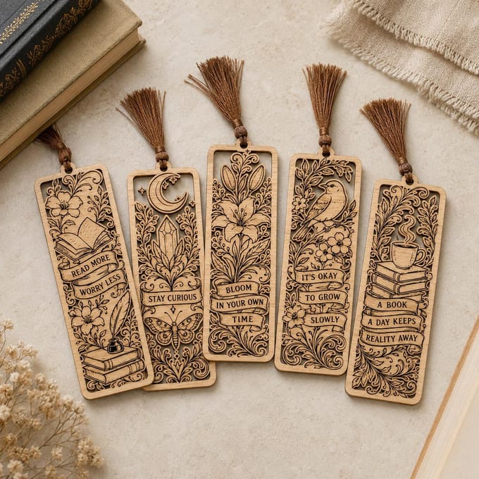 Book Lover Chapter Quotes Bookmark SVG Bundle