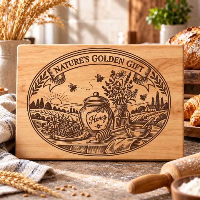 Honeybee and honey jar SVG with vintage apiary artwork