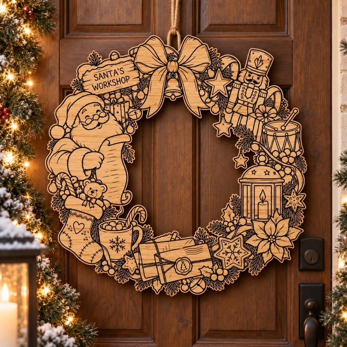Santa Claus Door Hanger SVG