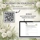 Wedding Website Template Sage Green Ivory Digital Invitation