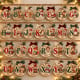 Full A to Z set of painted alphabet Christmas ornaments with names