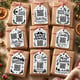 Santa Tracker Christmas tags tied to kraft wrapped gifts